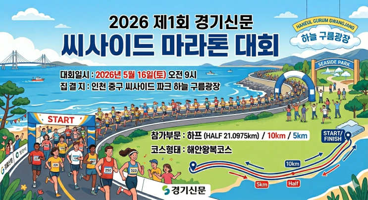 2026 제1회 경기신문 씨사이드 마라톤 대회 후기(영종도)