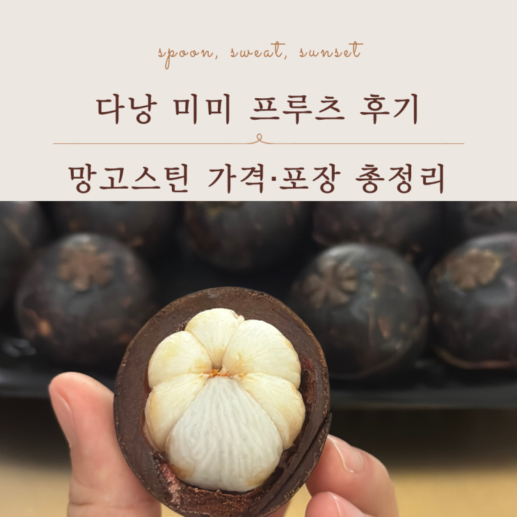 다낭 과일 맛집 추천 미미 프루츠 망고스틴 솔직 후기 : 네이버 블로그