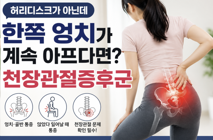 허리디스크가 아닌데 엉치가 아프다면? 천장관절증후군을 확인해보세요 (안성한의원, 안성경희365한의원)