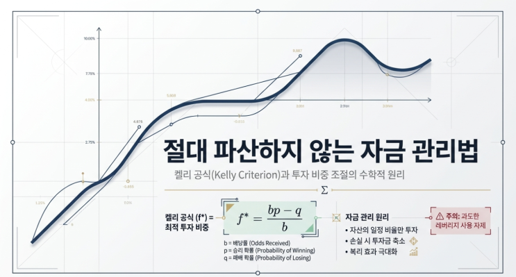 절대 파산하지 않는 자금 관리법, 켈리 공식(Kelly Criterion)과 투자 비중 조절의 수학적 원리 : 네이버 블로그