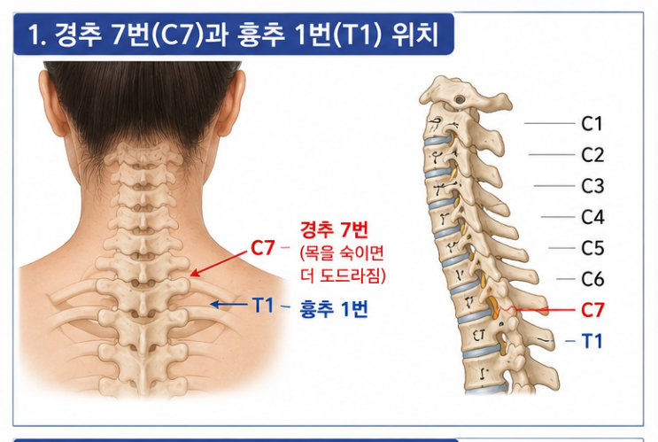경추 7번 8번, 경추 7번 위치·신경·디스크·골절·돌출·튀어나옴·경추7번통증, 경추 7번 흉추 1번까지 한 번에 정리 ...
