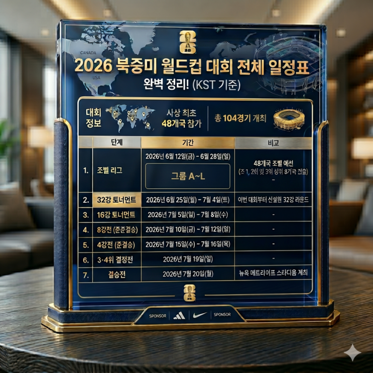 2026 북중미 월드컵 전체 일정표, 이거 하나면 정리 끝! (KST 기준) : 네이버 블로그