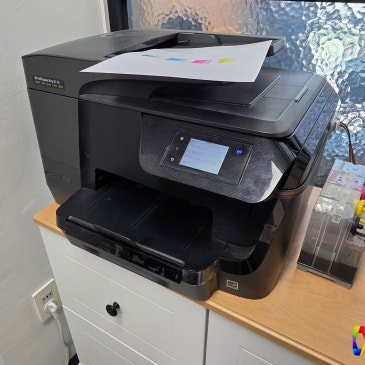 인천 서해구 가좌동 프린터수리 HP8710 오래 쉬고 검정 안 나옴, 석션만으로 복구