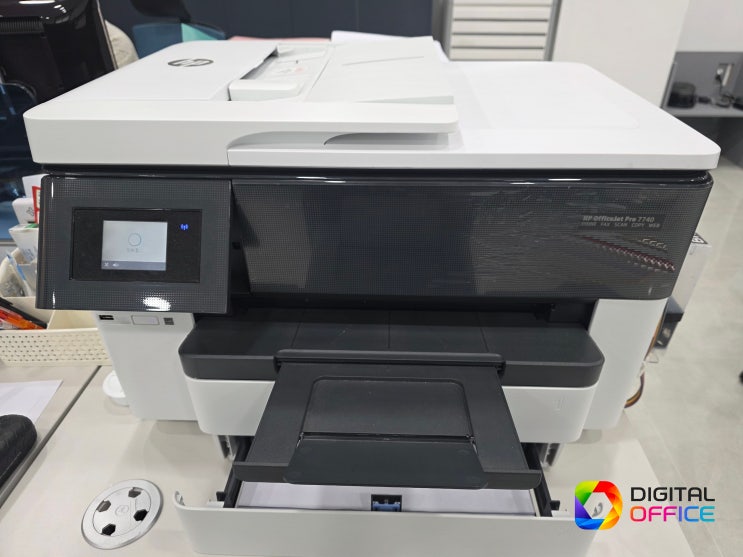 빨강만 빠진 HP7740, 마젠타 라인 석션과 노즐 세척 (인천 가정동 출장)