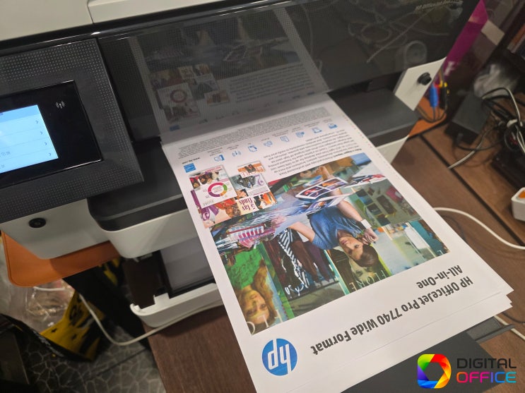 검정만 안 나오던 HP7740, 굳은 검정 호스를 살려 해결 (부천 상동 출장)