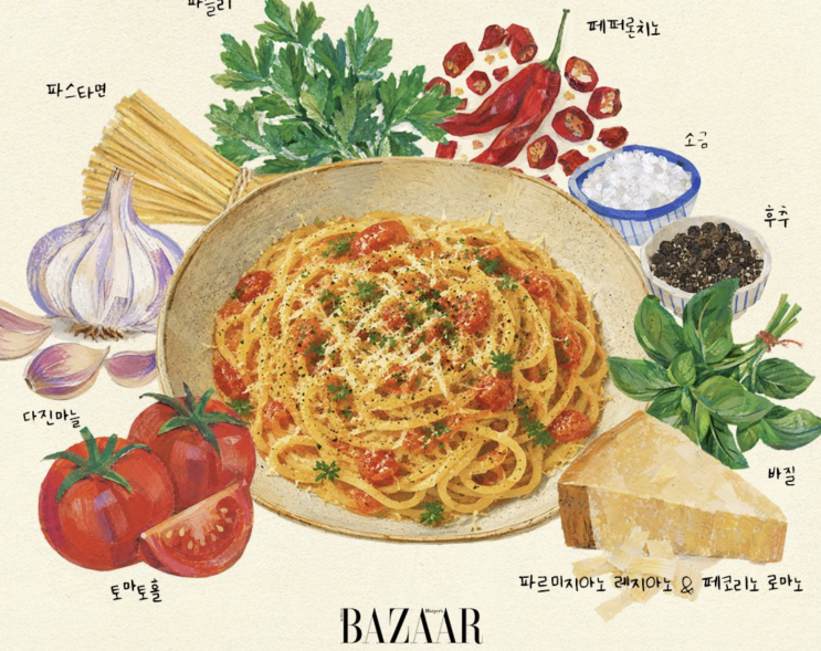 [정국 X BAZAAR]황금 막내의 ‘갈릭 토마토 카르보나라’ 집콕...