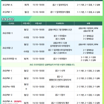 [목동수학학원 / 완벽한수학 ] 2026년 6월 완벽한수학 초등부 시간표 안내 입니다. RSS 대표 이미지