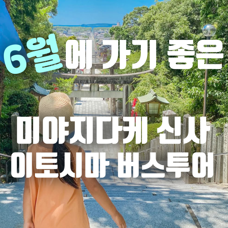 미야지다케 신사 가기 좋은 후쿠오카 이토시마 버스투어 일정