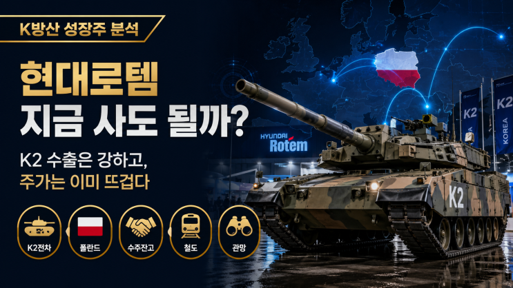 현대로템 지금 사도 될까? K2 전차 수출·K방산 성장·철도 수주로 보는 투자 판단 : 네이버 블로그