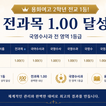 COS과학국어학원 - 용화여고 전교1등 배출!!! RSS 대표 이미지