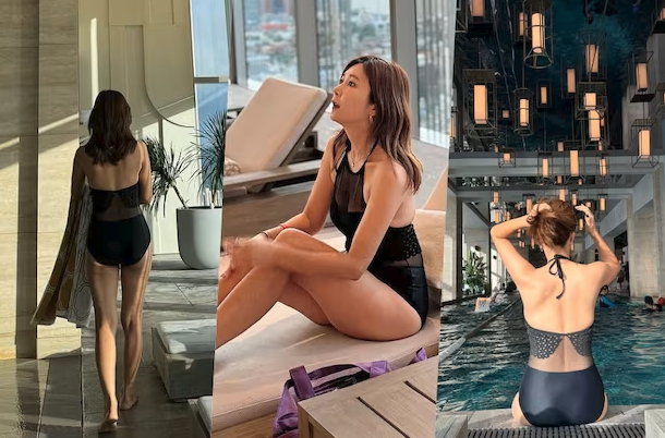 이정민 아나운서 47세 맞아? 화끈하고 섹시한 수영복 자태 화제