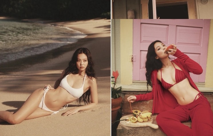 제니 비키니, 코첼라 끝내고 수영장에서 공개한 그 사진