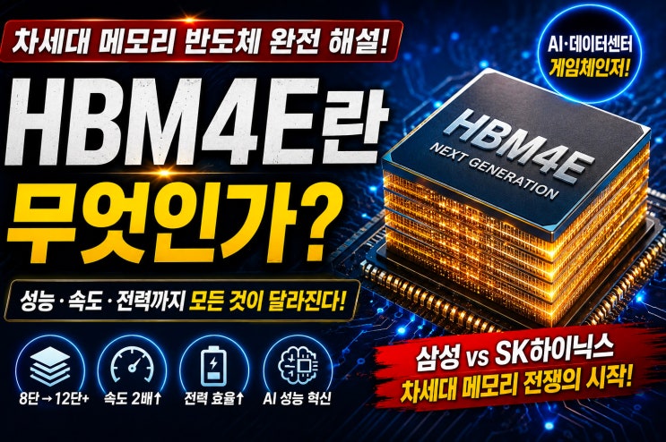 HBM4E란 무엇인가 차세대 메모리 반도체 완전 해설 : 네이버 블로그