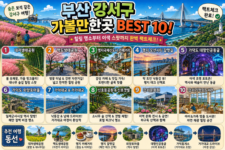 부산에 이런 이국적인 섬이? 강서구 가볼만한곳 10곳 숨은 매력