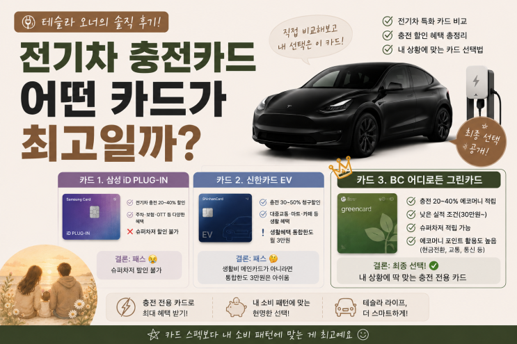 전기차 충전카드, 3개 비교하고 이걸로 골랐습니다 — 삼성 iD PLUG-IN vs 신한 EV vs 어디로든 그린카드 : 네이버 블로그