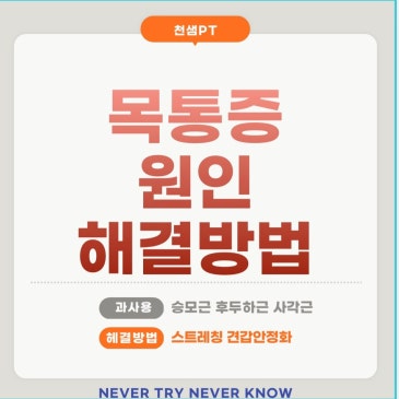 목통증 원인과 해결방법 네이버 블로그 대표 이미지