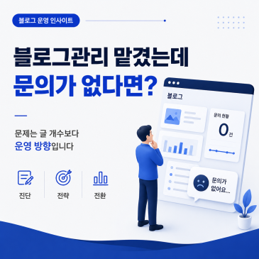 업체에 블로그관리 맡겼는데 문의가 없었던 이유