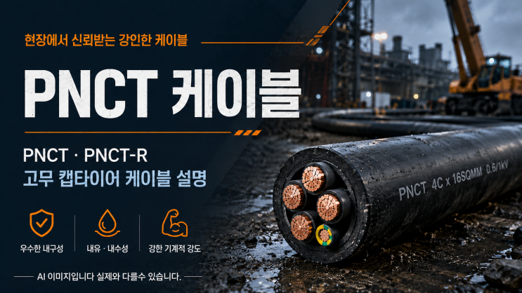 PNCT 케이블이란? PNCT-R과 차이, 고무 캡타이어 케이블 용도 정리 : 네이버 블로그