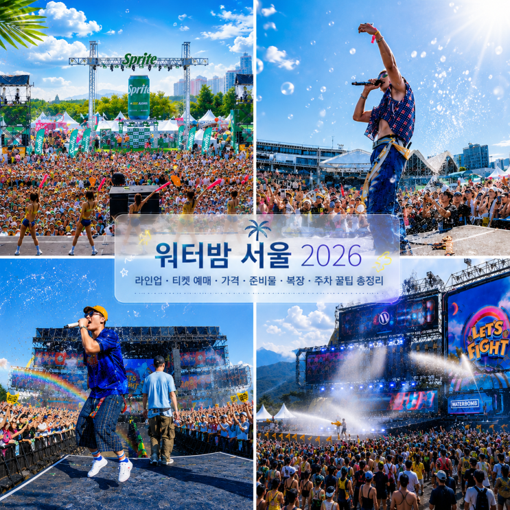 워터밤 서울 2026｜라인업·티켓 예매·가격·준비물·복장...