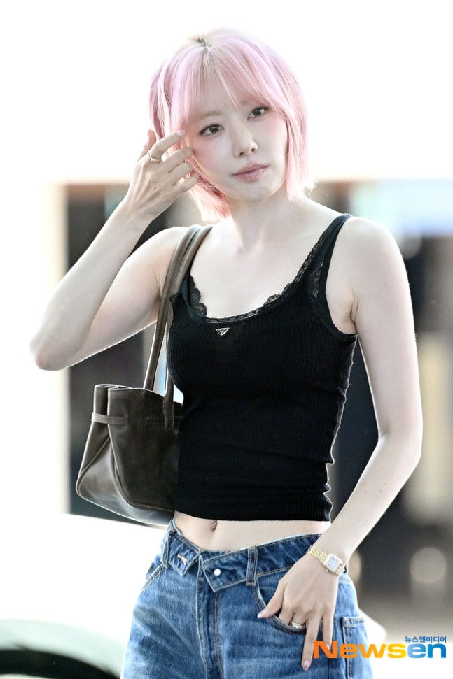 르세라핌 사쿠라 ‘진리의 핑크 숏컷’[포토엔HD]