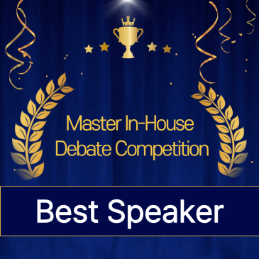 Master In-House Debate Competition Best Speaker상 RSS 대표 이미지