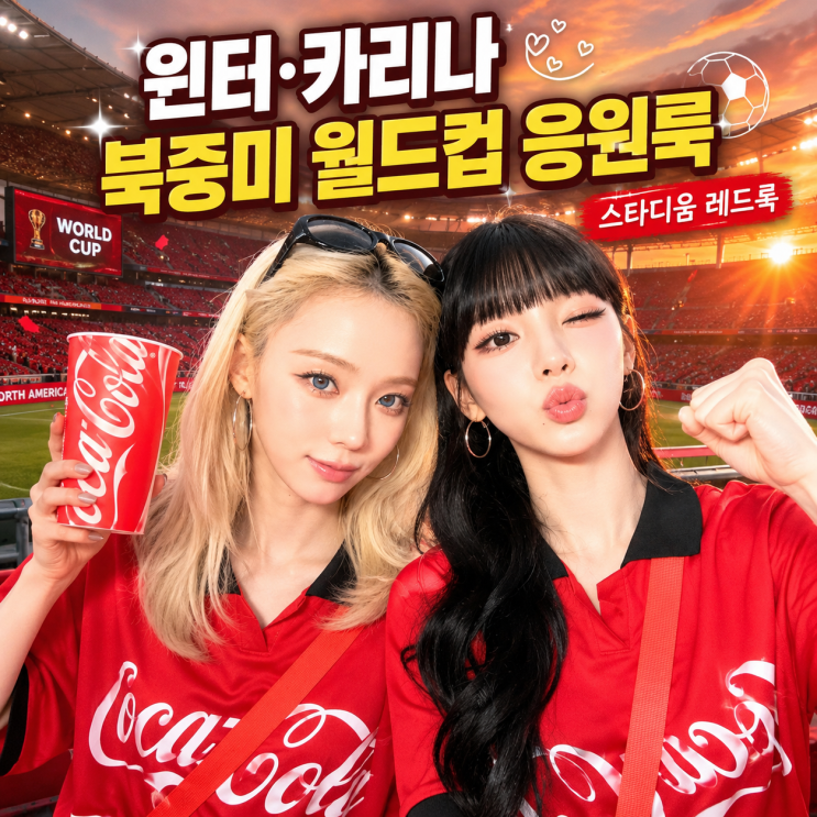 [월드컵 직관] 에스파 윈터 & 카리나, 북중미 월드컵 경기장...
