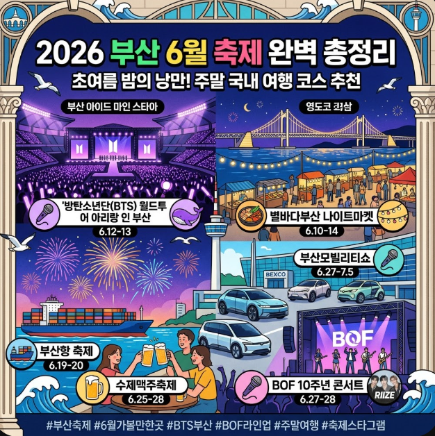 [부산 가볼만한곳] 2026년 6월  부산 여행 완벽 총정리! BTS...
