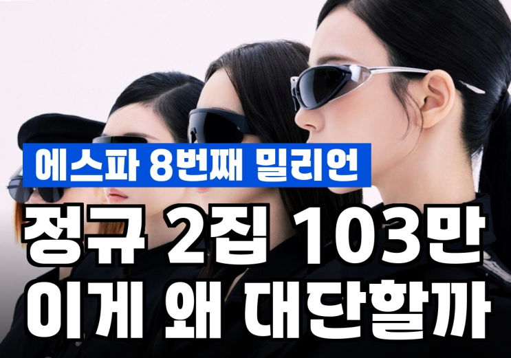 에스파 정규 2집 103만 돌파, 8번째 밀리언셀러 근데 이게 왜...