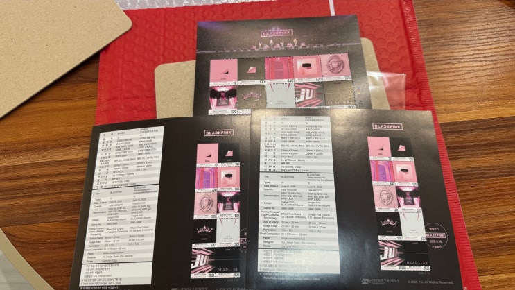 드디어 왔다! 소장 가치 200% 블랙핑크 기념우표 패킷 & 10종...