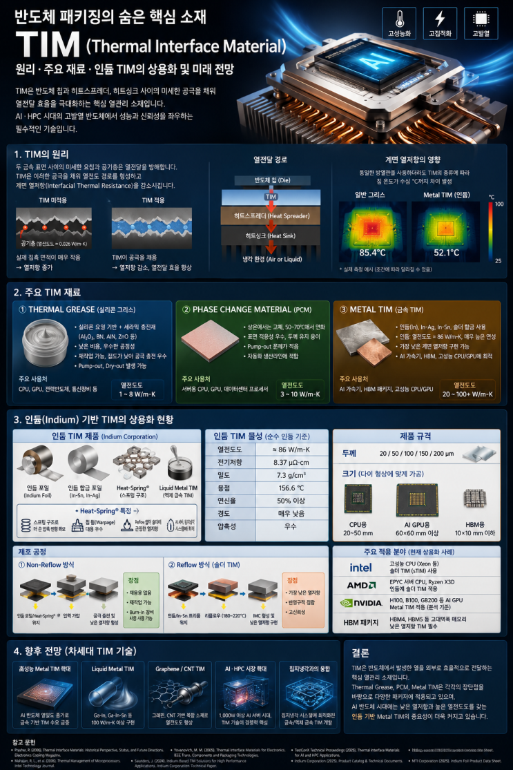 반도체 패키징의 숨은 핵심 소재, TIM(Thermal Interface Material)의 원리와 주요 재료 : 네이버 블로그