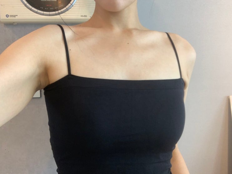 다이소 크롭 캡내장 캐미솔 내돈내산 후기, 다이소 속옷 캡 내장 민소매 이너 : 네이버 블로그