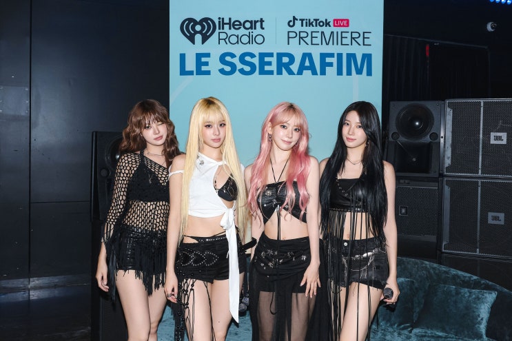 "붐팔라부터 스파게티까지"... 르세라핌, 미국 아이하트라디오...