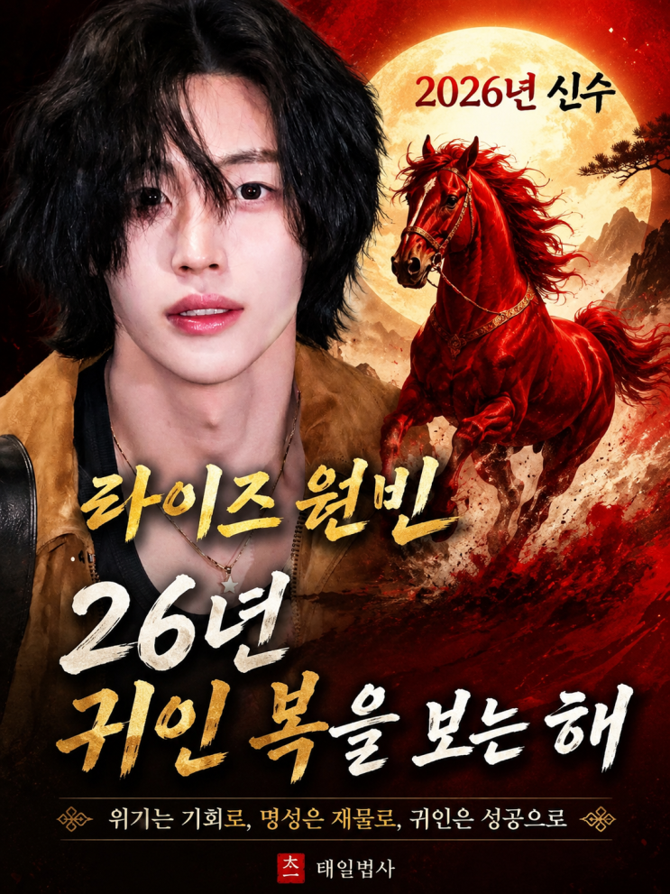 라이즈 원빈 2026년 신년운수 사주 풀이