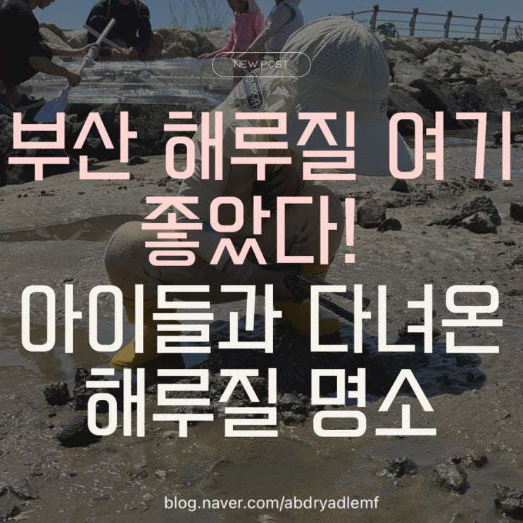 부산 신호동 해루질 명소, 소담공원 신호해안산책로 아이들과 다녀....