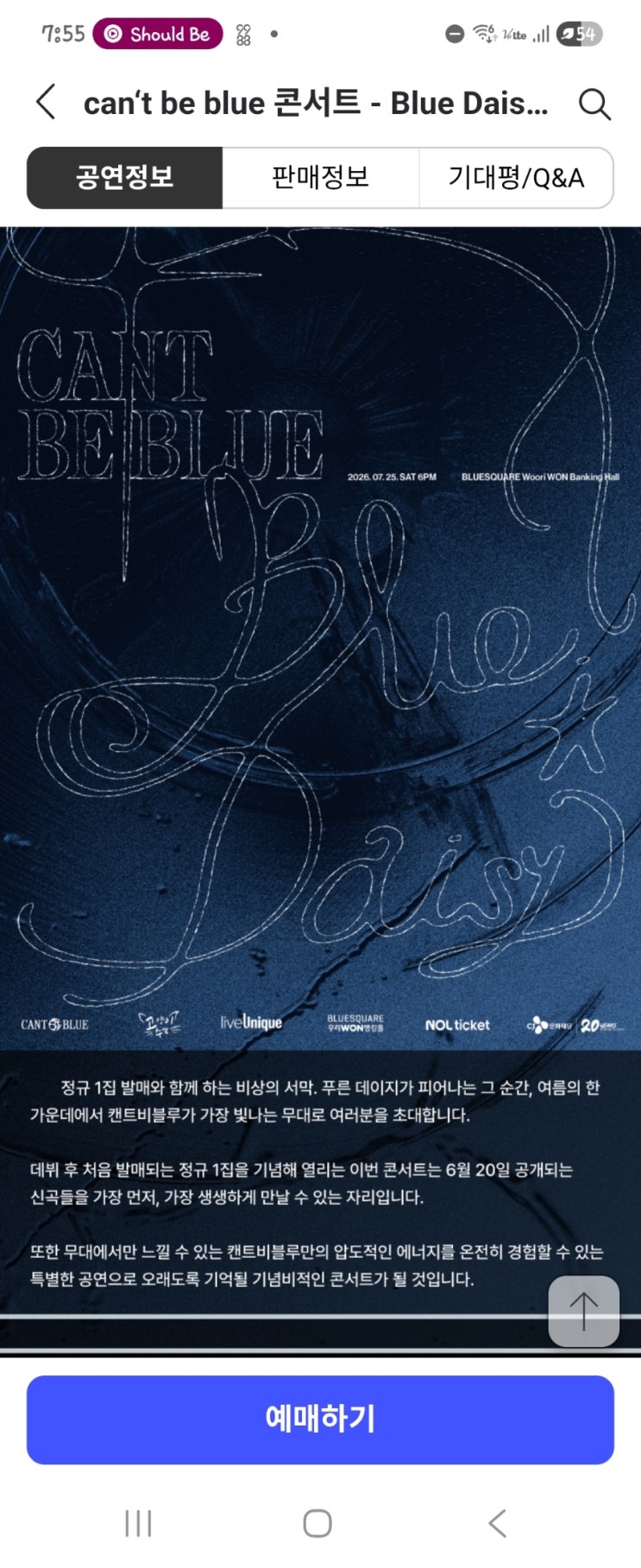왔다 내도파민 캔트비블루 콘서트 (feat.노래추천)