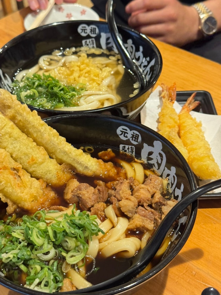 후쿠오카 우동 맛집 원조 니쿠니쿠우동 나카스점 캐널시티 근처 현....