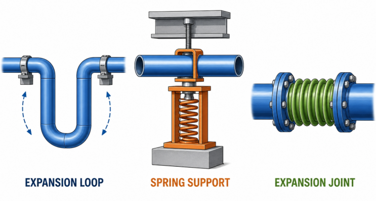 [배관 기초 3탄] Expansion Loop, Spring Support, Expansion Joint 차이와 적용 기준 ...