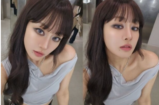 강소라, 에스파 카리나 닮은꼴 비주얼 화제... 세월 거스른 미모...