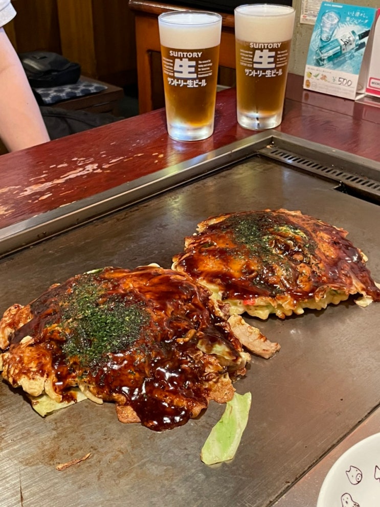 오사카 우메다 오코노미야끼 맛집 키지 우메다스카이빌딩점 방문 ....