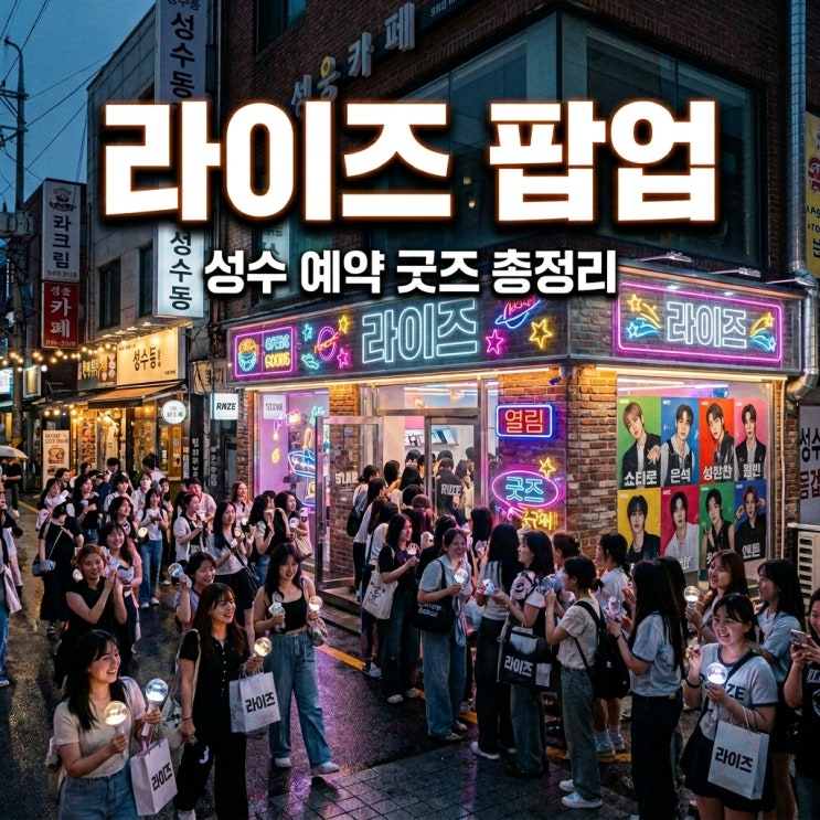 라이즈 팝업 성수 완벽 가이드 예약 방법부터 굿즈 꿀팁까지