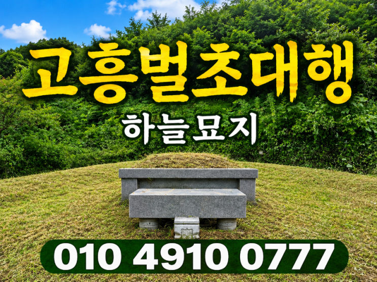 전남 고흥 벌초대행 직접못가는 산소관리 전문묘지관리 : 네이버 블로그