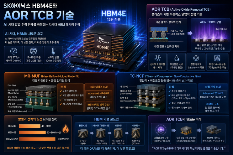 SK하이닉스 HBM4E와 AOR TCB 기술 : AI 시대 발열·전력 한계를 극복하는 차세대 HBM 패키징 전략 : 네이버 블로그