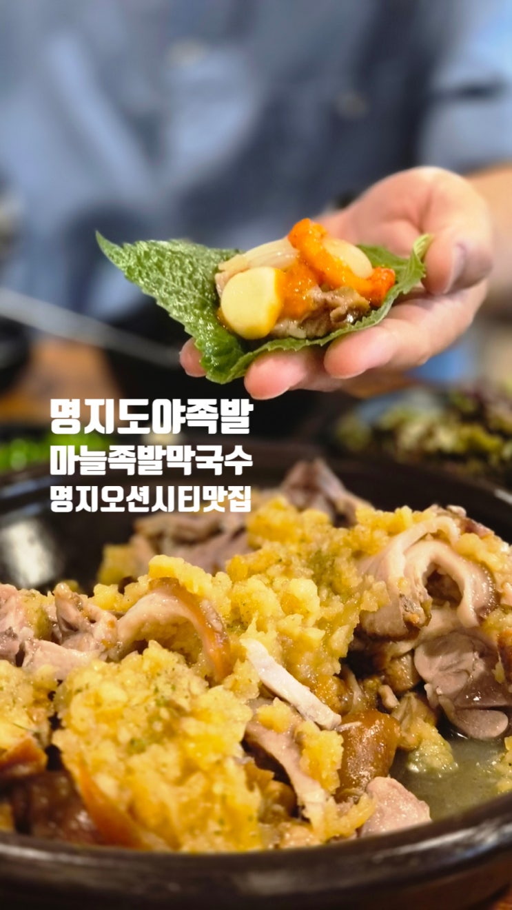 마늘족발 막국수 맛집 명지오션시티맛집 도야족발보쌈 가족과...