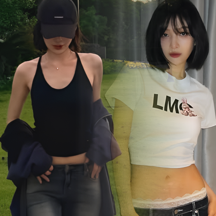 레드벨벳 조이, 블랙 민소매 하나로 뼈말라 슬림 여신 등극