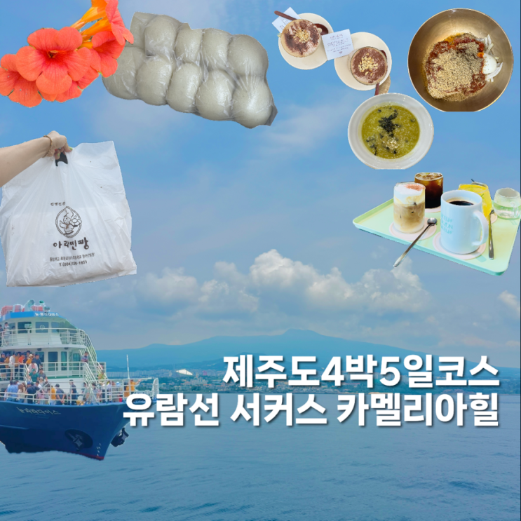 제주도4박5일코스 3일차 아라찐빵 서귀포유람선 카멜리아힐 서커스 ....