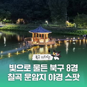 [블로그 기자단] 대구 야경 명소 추천, 빛으로 물든 북구 8경 '운암지 수변공원' 밤 산책 - 박대홍 기자