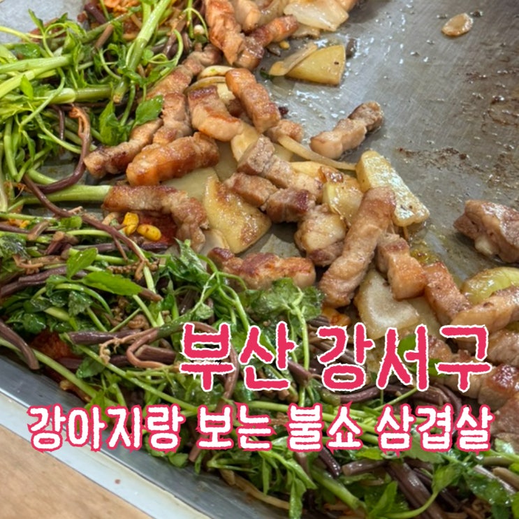 [부산 강서구] 명지 애견동반 삼겹살 맛집! 그날 이후 불타는...