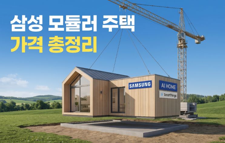 삼성 모듈러 주택 가격 총정리! 1억대 AI 홈의 비밀 : 네이버 블로그