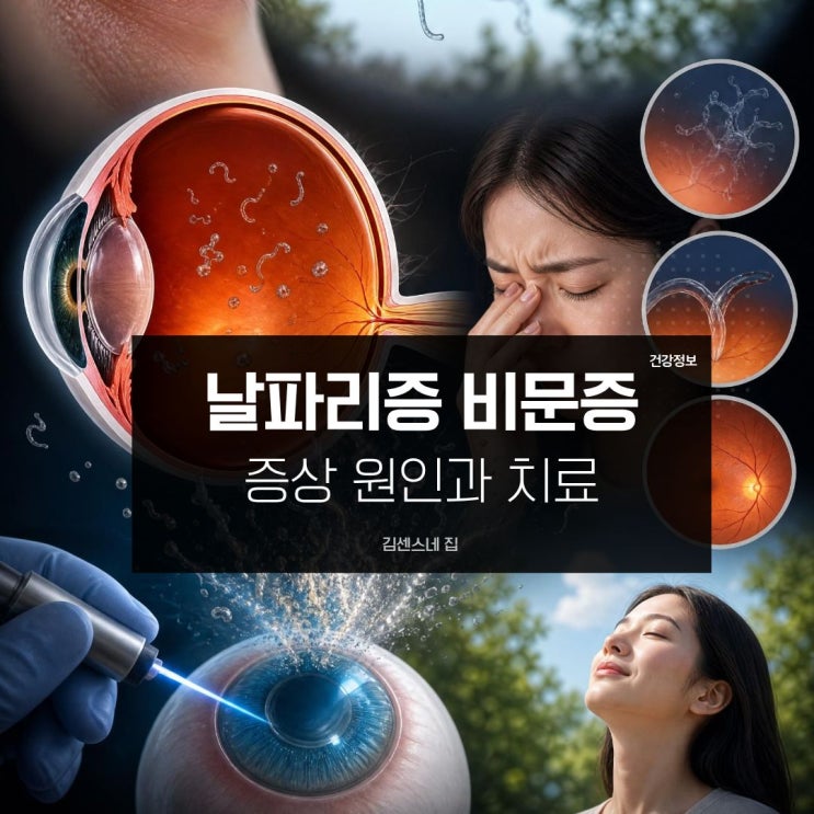 날파리증 눈 비문증 증상 원인과 치료 방법