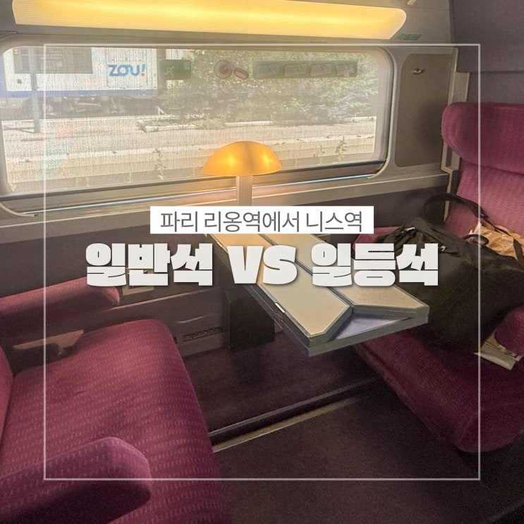 프랑스기차 파리 리옹역에서 니스역 TGV INOUI 짐칸 좌석후기 일반석 v....